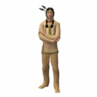 Native American Man Character