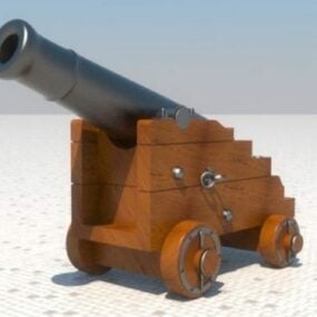 Naval Vintage Cannon 3d model
