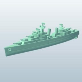 Model 3d Kapal Penjelajah Angkatan Laut