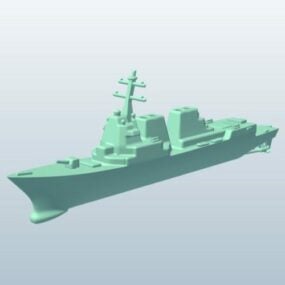 Model 3d Perusak Kapal Angkatan Laut Uss