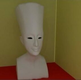 Nefertiti Egyptische buste 3D-model
