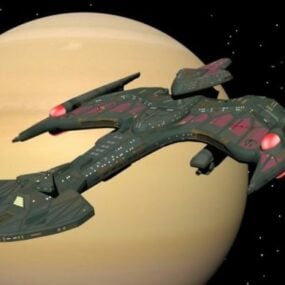 3D-Modell des Negh-Raumschiffs