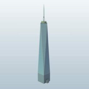 Modello 3d della Freedom Tower di New York City