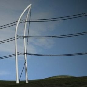 Tour de transmission de pylône électrique modèle 3D