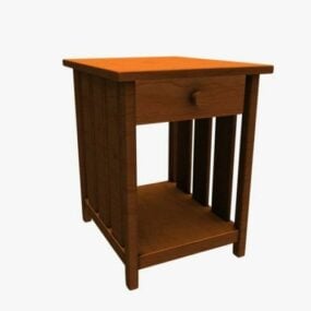 Night Stand Wooden 3d model