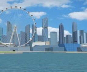 Extérieur de la ville de Nimbasa modèle 3D