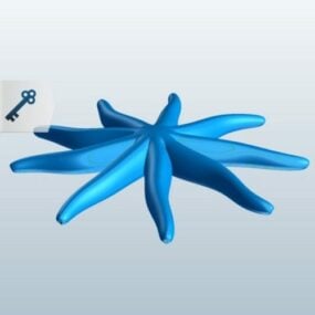 Animal estrella de mar de nueve brazos modelo 3d