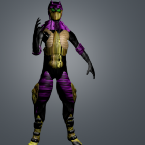 Modello 3d di progettazione dei personaggi ninja