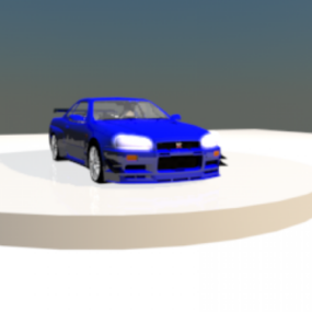 Voiture Nissan Gtr R34 modèle 3D