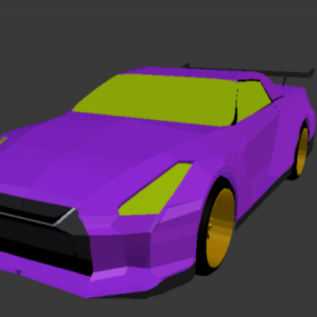 日产Gtr汽车 Lowpoly 3D模型