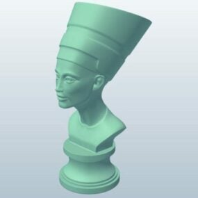 फिरौन की बस्ट मूर्तिकला 3डी मॉडल