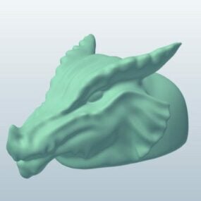 Modelo 3d imprimible de cabeza de dragón