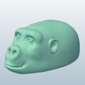 Head of Gorilla Sculpture 3d-model