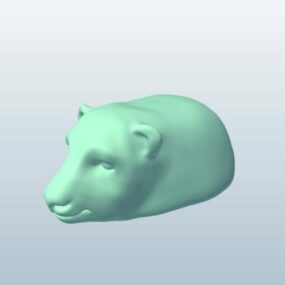Cabeça de novidade Cabeça de urso polar Modelo 3d