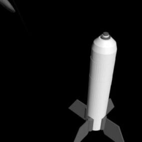Modello 3d dell'arma missilistica nucleare