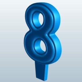 Numero 8 Balloon 3D-malli