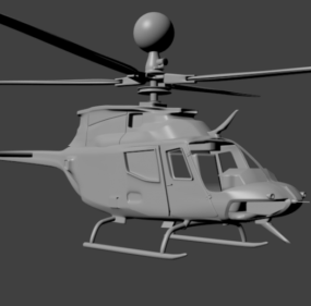बेल ओह-58 किओवा हेलीकाप्टर 3डी मॉडल
