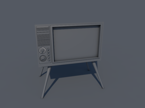 Old Television With Stand