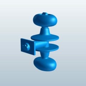 Längliches Türgriff-3D-Modell