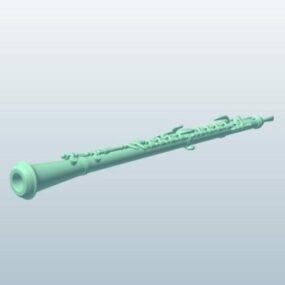 Model 3d Instrumen Oboe