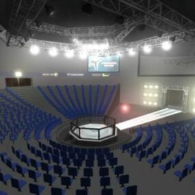 3д модель UFC Octagon Fight Arena