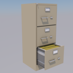 Office Furniture Filing Cabinet 3d model