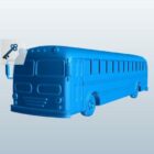Ancien bus scolaire Lowpoly