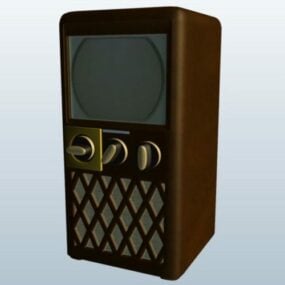 Boîte haute de télévision vintage modèle 3D