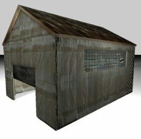 Old Wood Warehouse 3d model