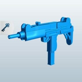 Gun Submachine Lowpoly Model 3d