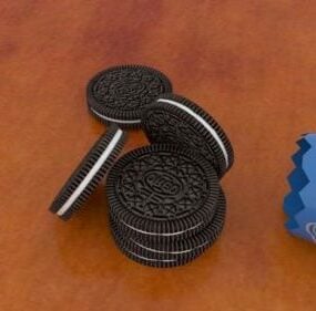 Oreo Biscuit Cake 3d model