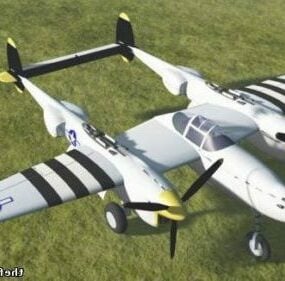 P38j 3D model letadla
