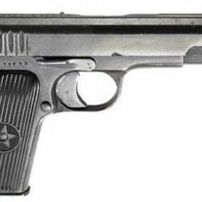 Срібний пістолет 3d модель