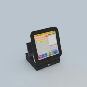 Pos Machine With Lcd 3d model