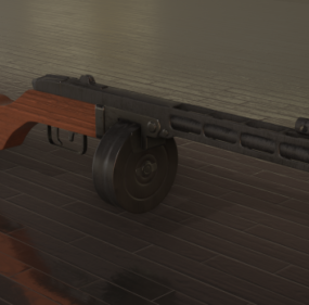 Pistola para vehículos autopropulsados ​​modelo 3d
