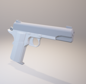 3д модель набора пистолета и оружия