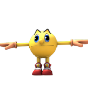 Pacman-Charakter 3D-Modell