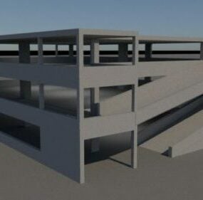 3D model budovy parkoviště
