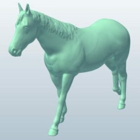3д модель животного-лошади Паломино
