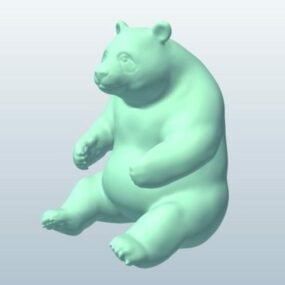 Sedící panda 3D model