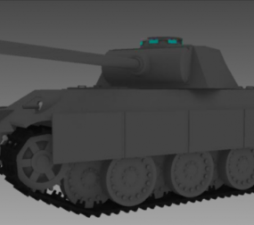Model 3d Panzer V Panther Tangki Jerman