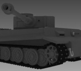 Modelo 3d do tanque Tiger Panzer Vi