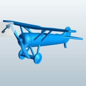 Modelo 3d de aeronave monoplano de hélice