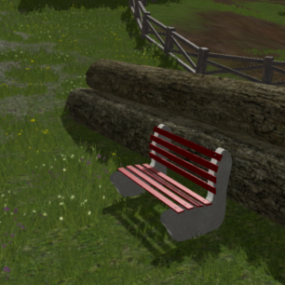 Small Park Bench 3d model