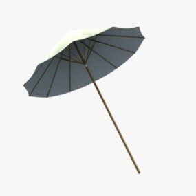 Grey Patio Umbrella 3d model