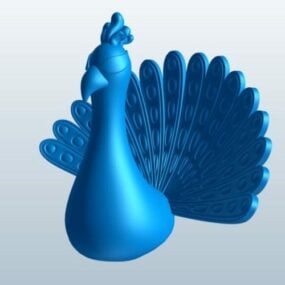 Peacock Lowpoly 3d modell