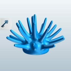 نموذج حيوان قنفذ البحر بالقلم الرصاص ثلاثي الأبعاد