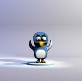 Cute Penguin Cartoon 3d model