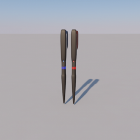 Twee pennen 3D-model