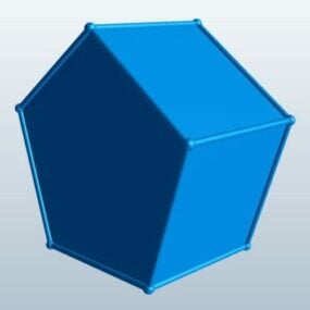 Pentagonal prismformad 3d-modell